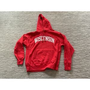 Wisconsin Badgers Sweater Hoodie LargeNCAA Basketball Champion Reverse Weave